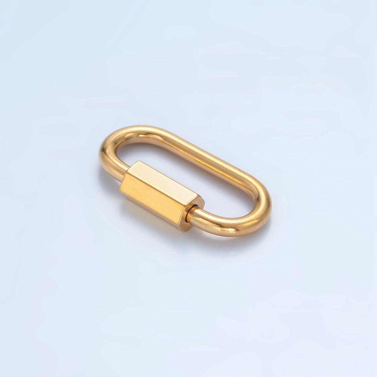 Stainless Steel 21mm Edged Carabiner Minimalist Findings | Z977 - DLUXCA