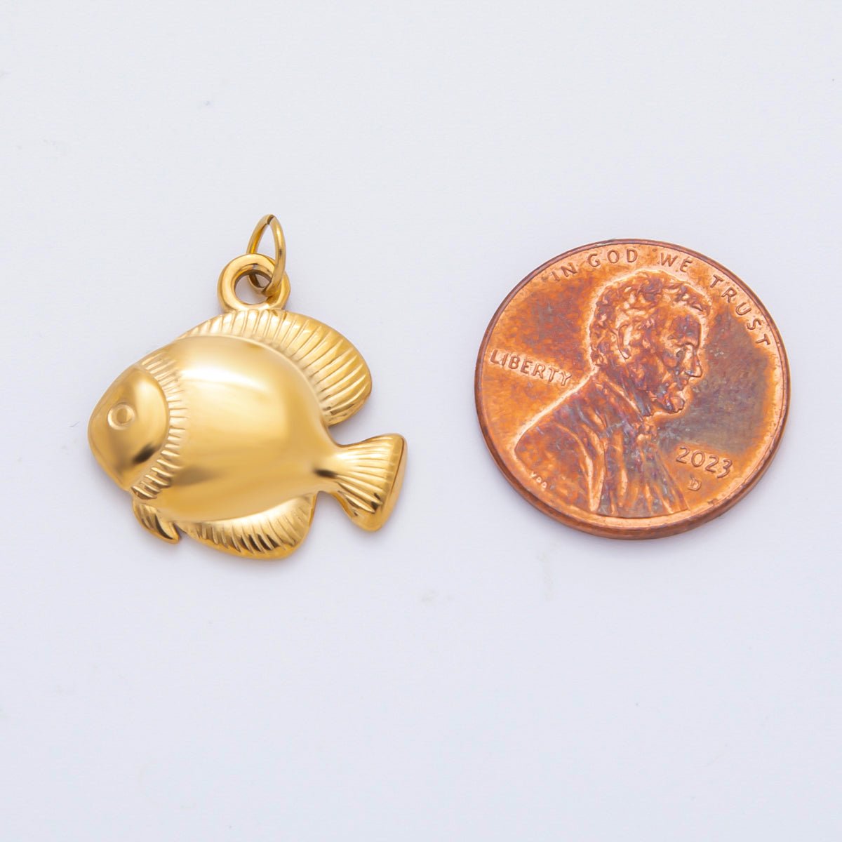 Stainless Steel 22mm Multidimensional Fish Sea Animal Charm | C093 - DLUXCA