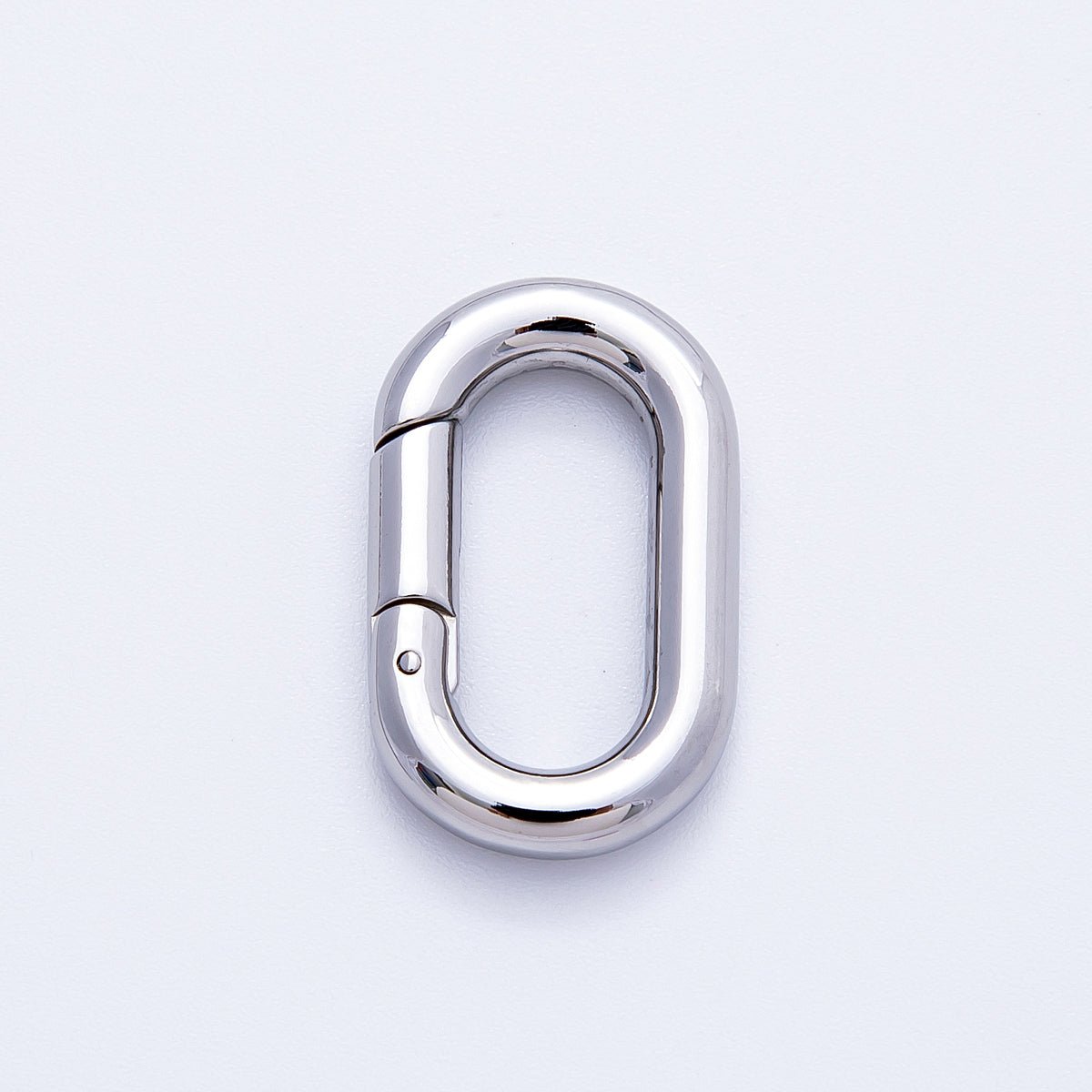 Stainless Steel 23mm Minimalist Oblong Oval Push Gate Clasp Closure Finding | Findings - 00077 - DLUXCA