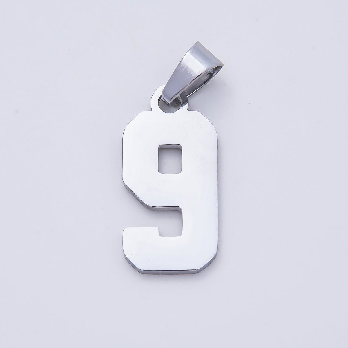 Stainless Steel 23mm Sport Jersey Varsity Number Pendant | Charms-00991 ~ Charms-01000 - DLUXCA