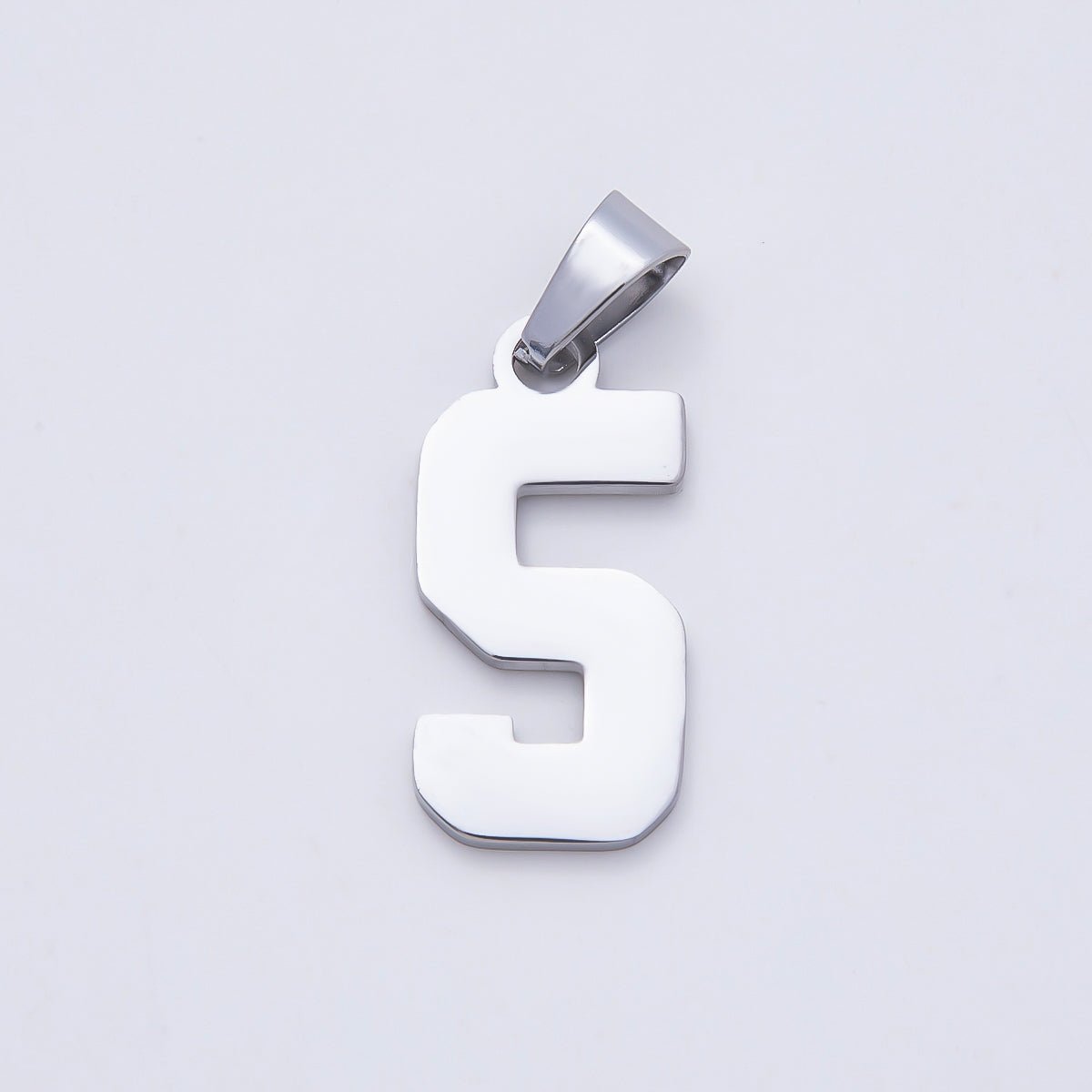 Stainless Steel 23mm Sport Jersey Varsity Number Pendant | Charms-00991 ~ Charms-01000 - DLUXCA