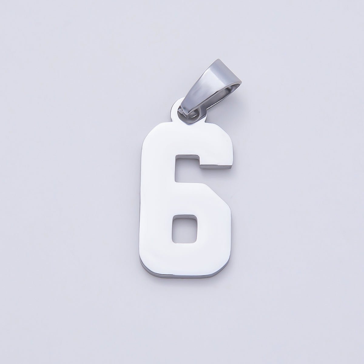 Stainless Steel 23mm Sport Jersey Varsity Number Pendant | Charms-00991 ~ Charms-01000 - DLUXCA