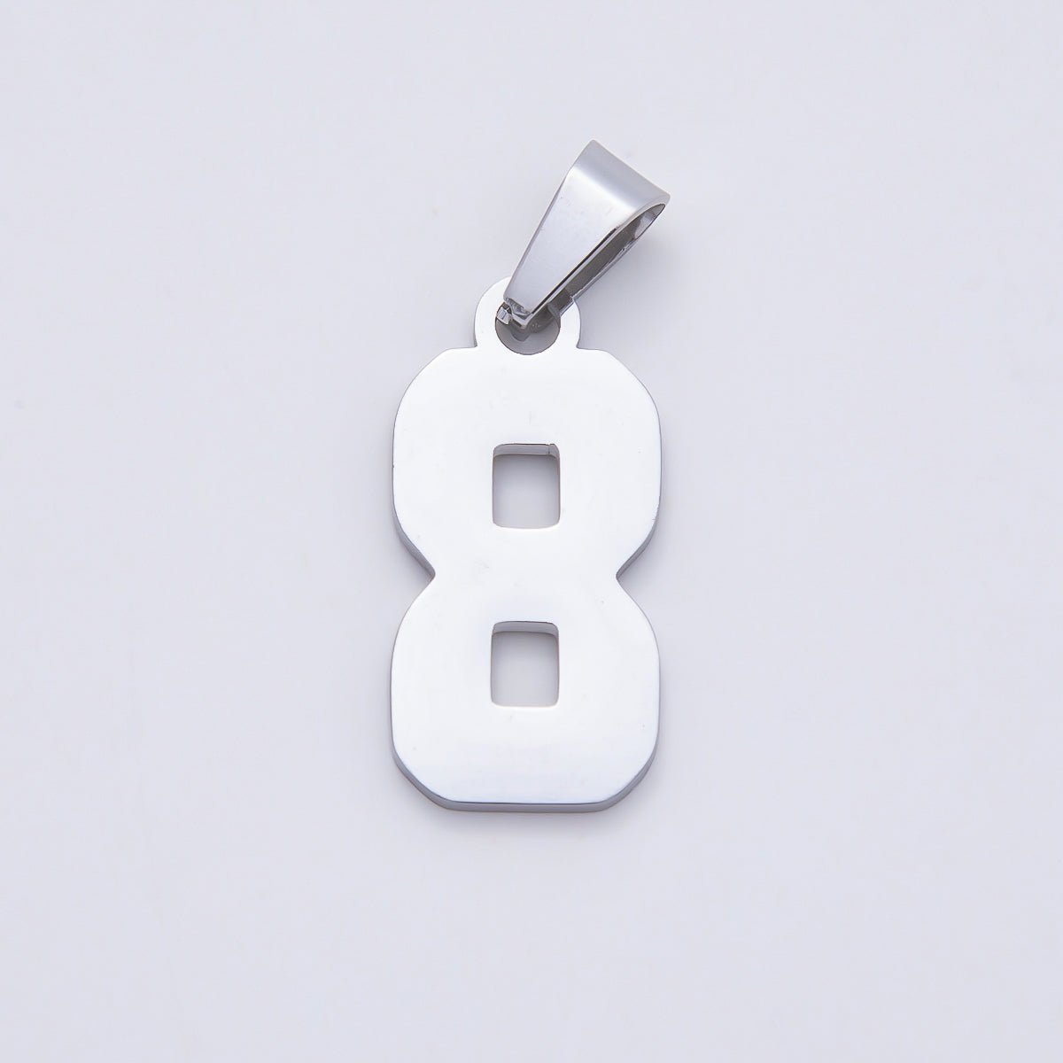 Stainless Steel 23mm Sport Jersey Varsity Number Pendant | Charms-00991 ~ Charms-01000 - DLUXCA