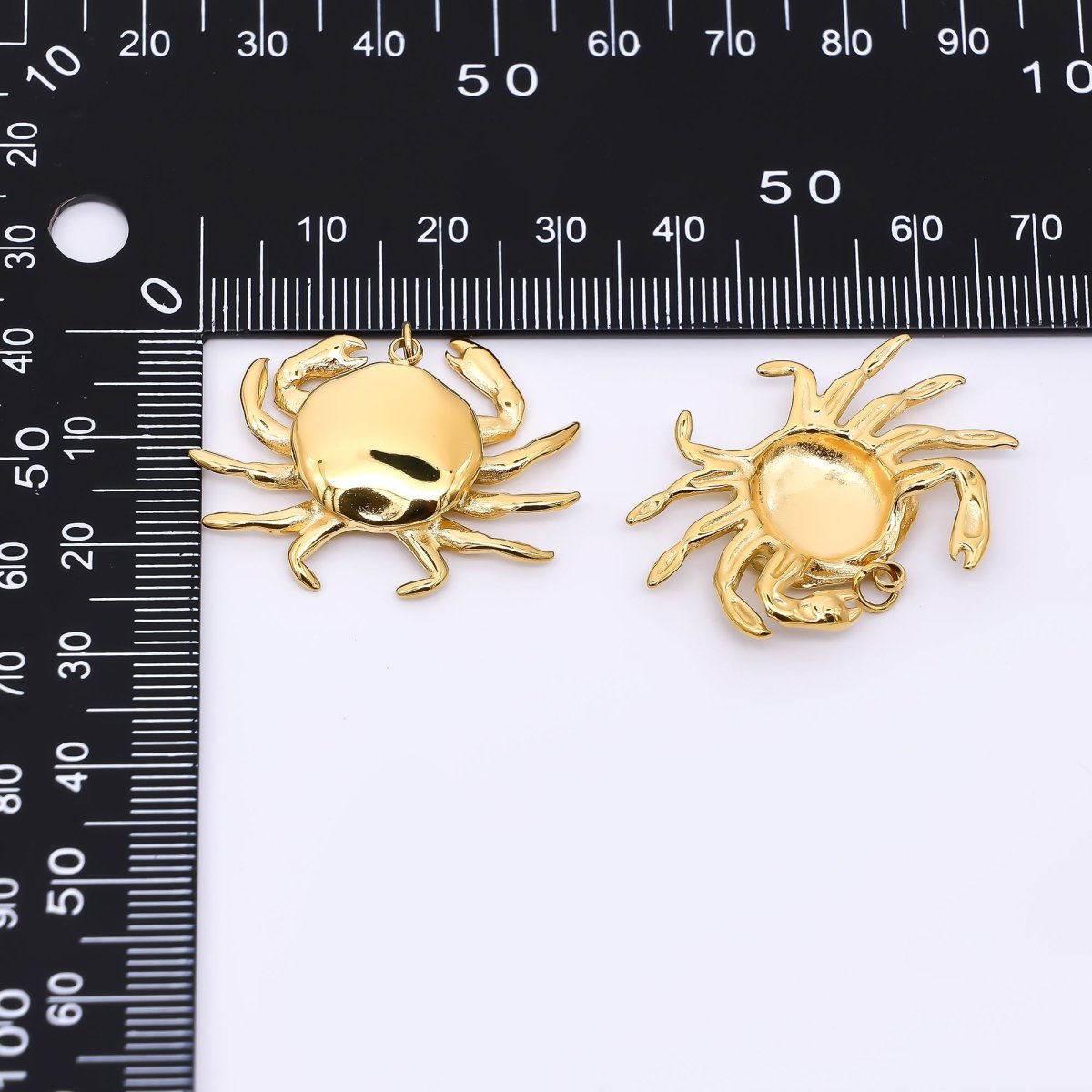 Stainless Steel 25mm Eight - Legged Sea Crab Animal Charm | J - 199 - DLUXCA