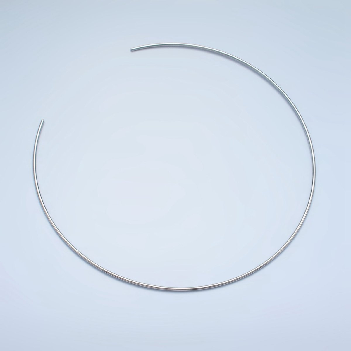 Stainless Steel 2mm Open Round Circle Necklace, Gold or Silver Tone | WA - 2620, WA - 2621 - DLUXCA