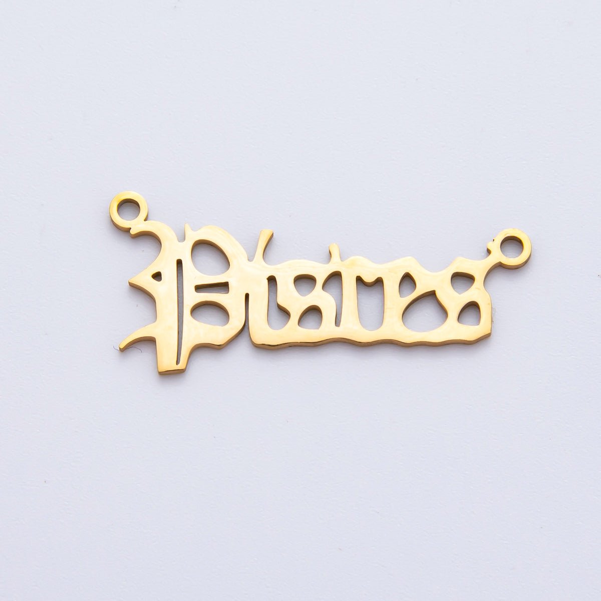 Stainless Steel 33mm Old English Font Astrology Zodiac Charm Connector | A - 1340 A - 1345 - DLUXCA