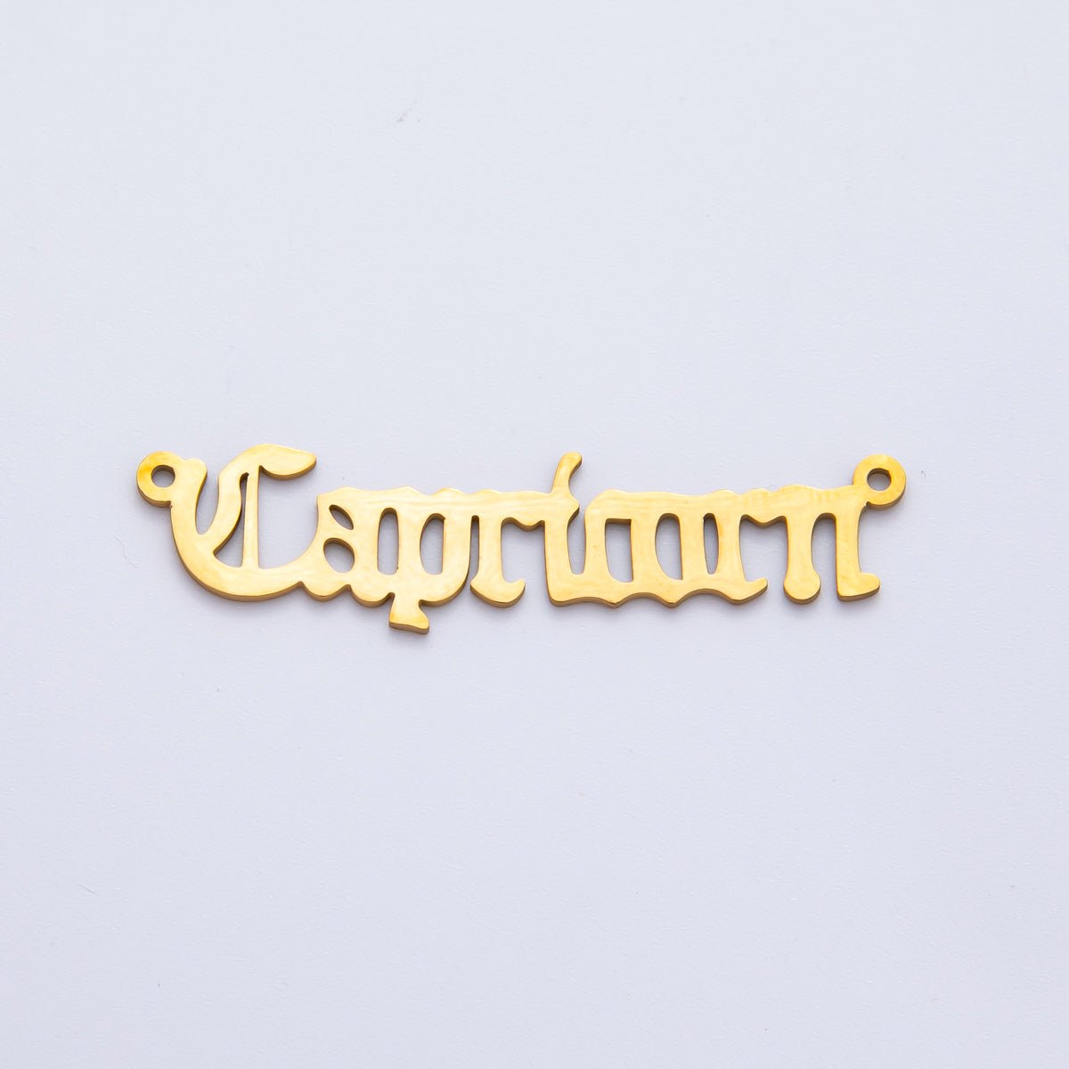 Stainless Steel 33mm Old English Font Astrology Zodiac Charm Connector | A - 1340 A - 1345 - DLUXCA