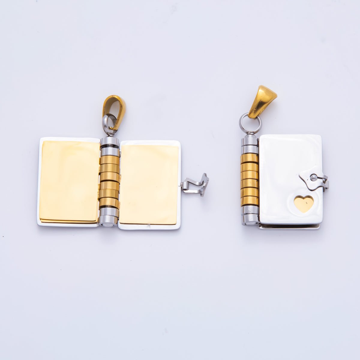 Stainless Steel 34.5mm Diary Open - Book Charm | P - 742 P - 744 - DLUXCA