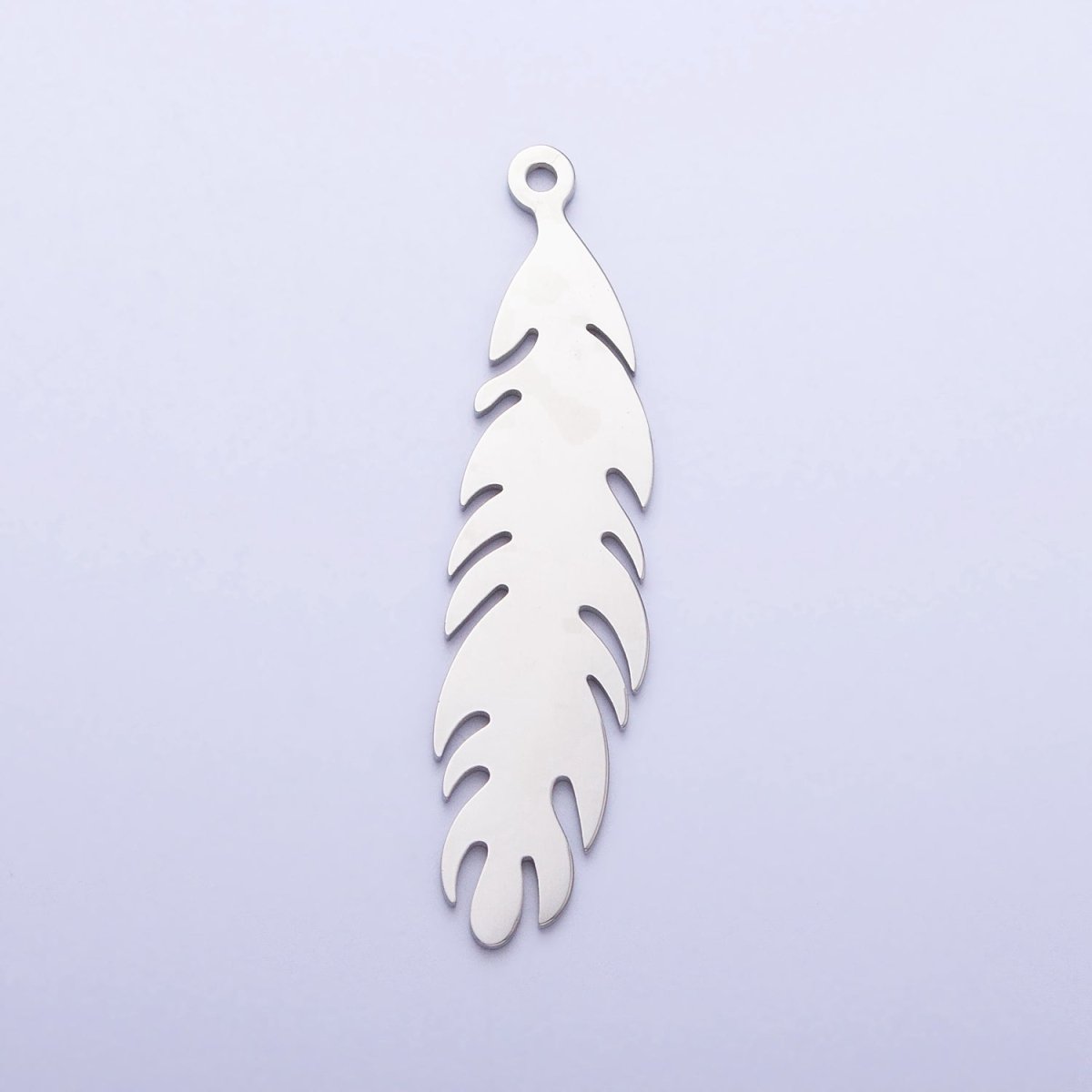 Stainless Steel 34.8mm Nature Long Leaf Add - On Charm in Gold & Silver | P - 924 - DLUXCA