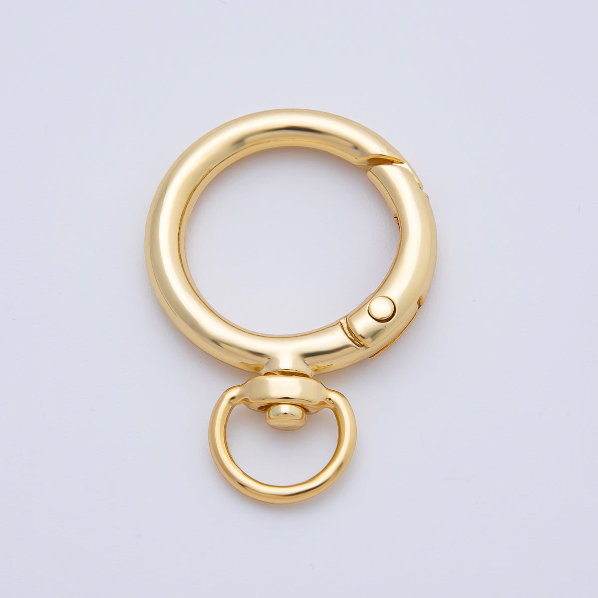 Stainless Steel 38mm Round Push Gate Clasp Open Loop Closure Finding | Z1413 - DLUXCA