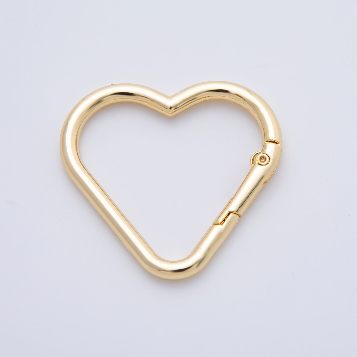 Stainless Steel 39.5mm Heart - Shaped Push Gate Clasp Closure Finding | Z1415 - DLUXCA