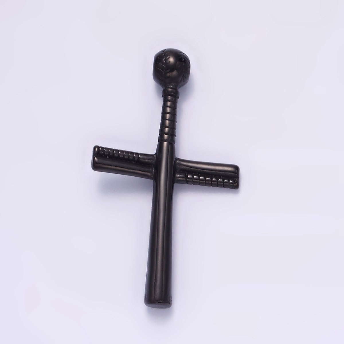 Stainless Steel 50.5mm Baseball - Themed Cross Pendant in Gold, Black, Silver | P - 732 P - 733 P - 737 - DLUXCA