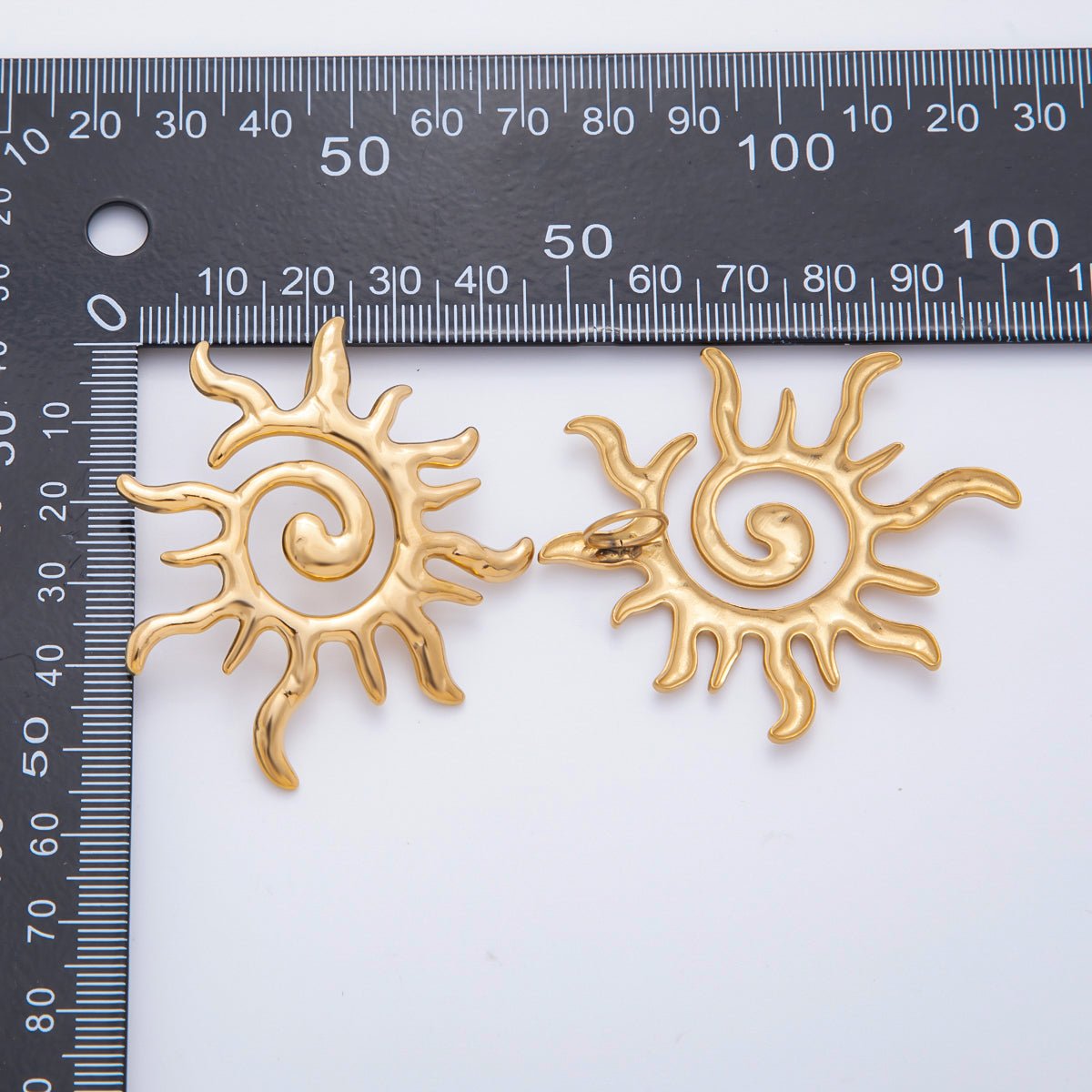 Stainless Steel 54mm Boho Celestial Tribal Sun Charm | AH - 929 - DLUXCA