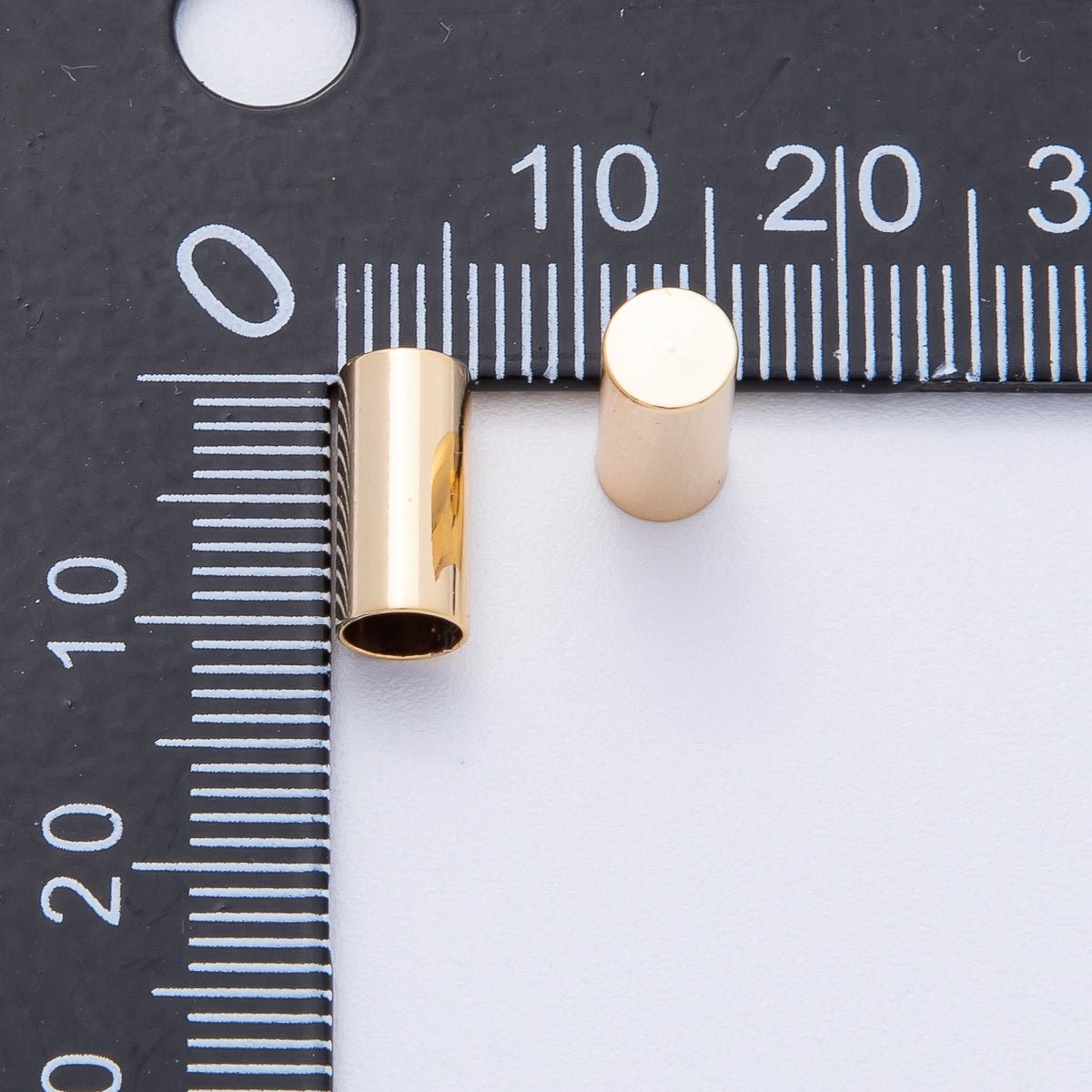 Stainless Steel 5mm x 10.8mm Minimalist Cylinder Tube End Cap Finding by 6 Pieces / Set | Z1658 - DLUXCA