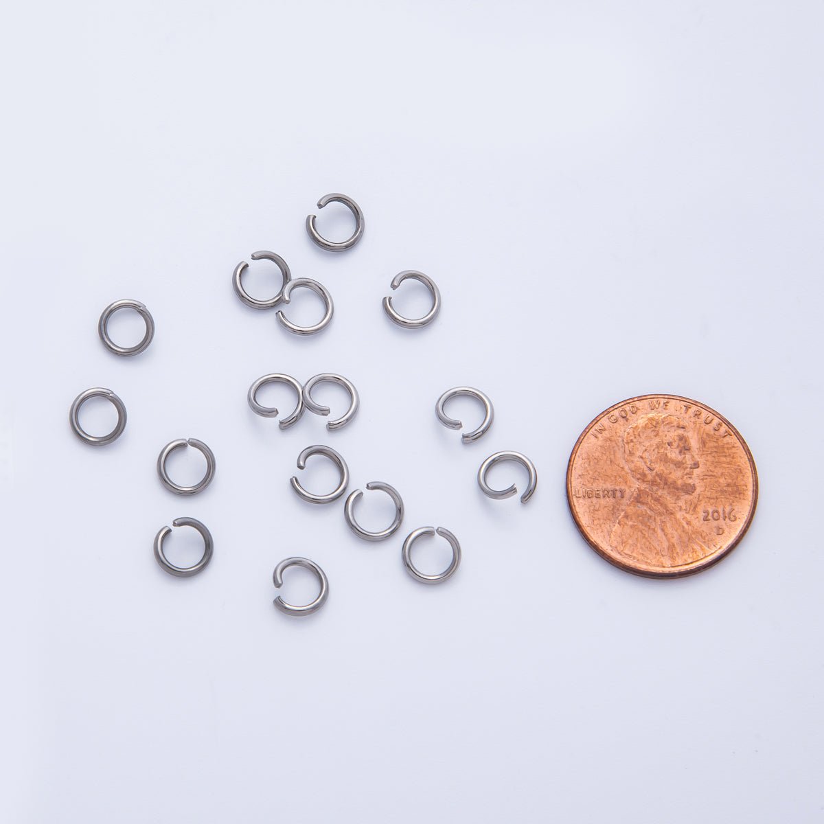 Stainless Steel 6mm x 1mm Jump Ring Findings by 10 Pieces | Findings - 00059 - DLUXCA