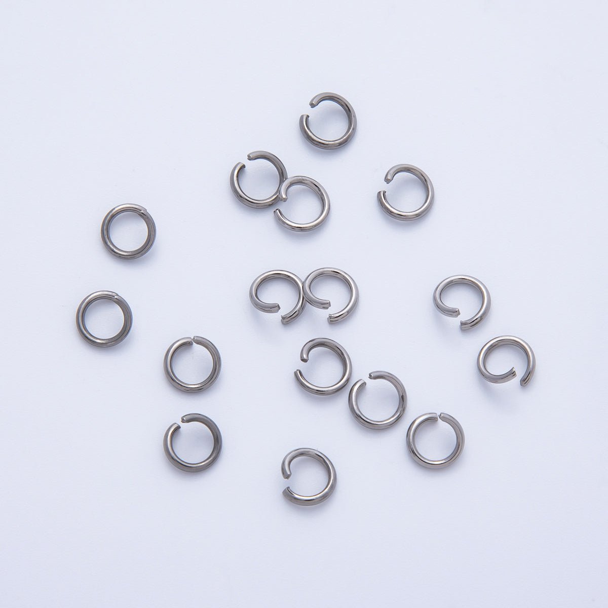 Stainless Steel 6mm x 1mm Jump Ring Findings by 10 Pieces | Findings - 00059 - DLUXCA