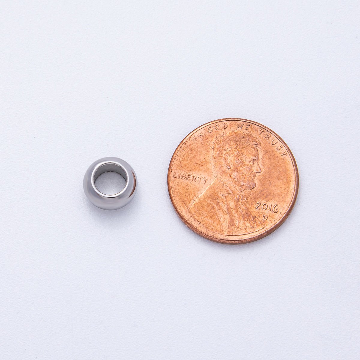 Stainless Steel 8mm Minimalist Rondelle Bead Set by 10 Pieces | Beads - 00139 - DLUXCA