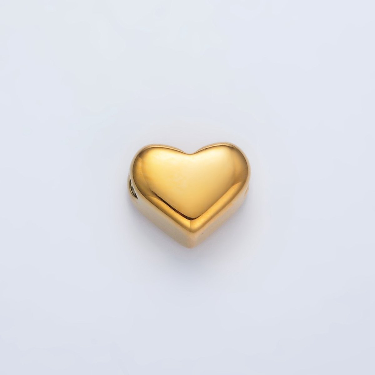 Stainless Steel 9mm Minimalist Heart Bead | B895 - DLUXCA