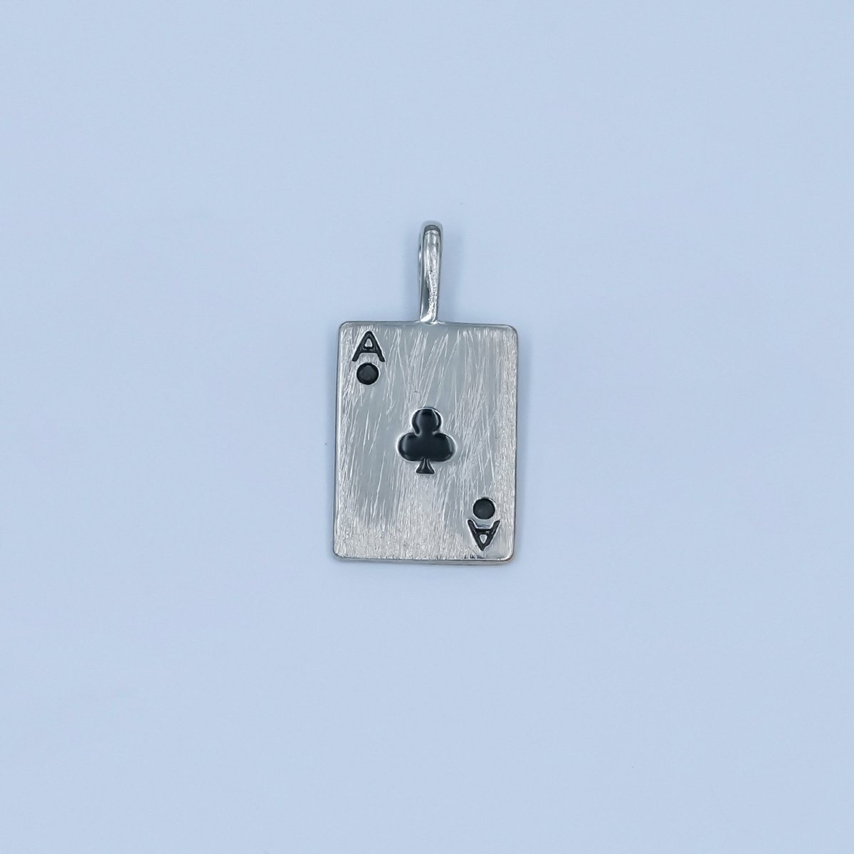 Stainless Steel Ace Playing Card CZ Pendant in Gold & Silver | AA1449 - AA1452 - DLUXCA