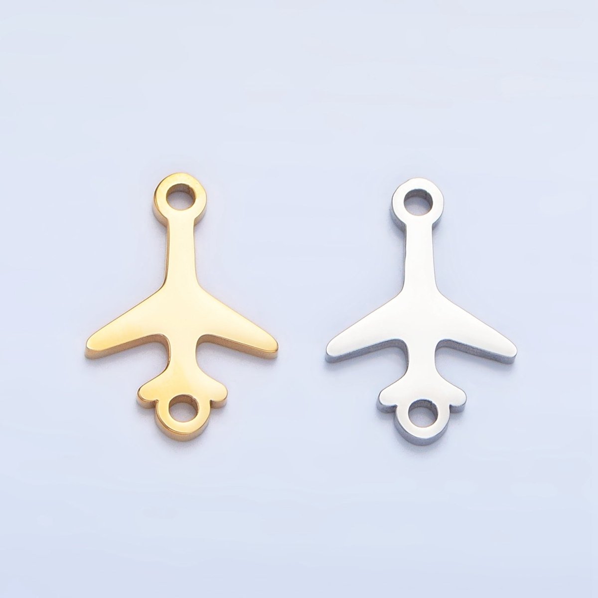 Stainless Steel Airplane Travel Vehicle Connector in Gold & Silver | F231 - DLUXCA