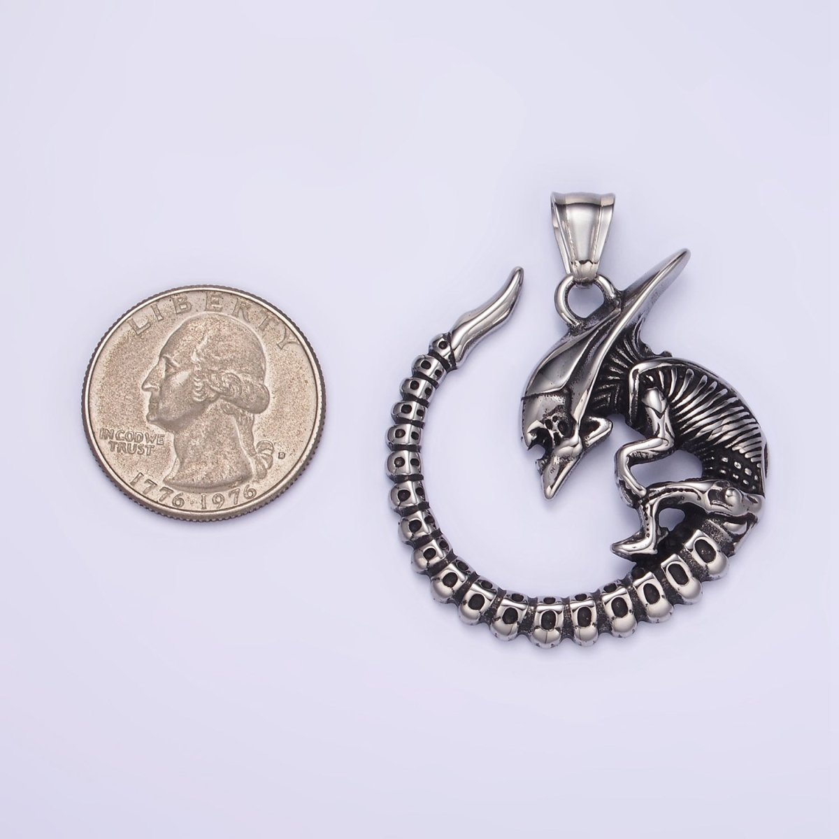 Stainless Steel Alien Charms Monster Pendant | P1443 - DLUXCA