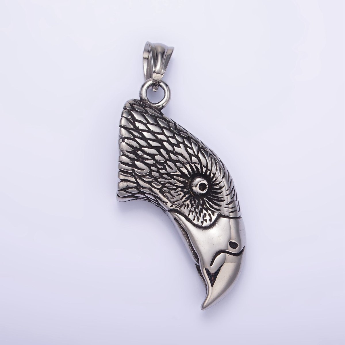 Stainless Steel Bald Eagle Head Charms Pendant Bird Charm | P1450 - DLUXCA