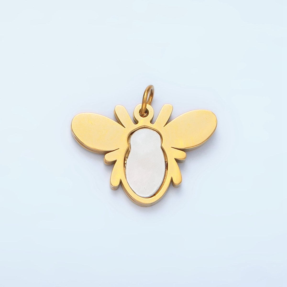 Stainless Steel Bee Insect Shell Pearl Fly Charm | P699 - DLUXCA