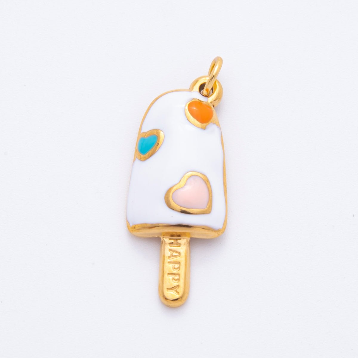 Stainless Steel Blue, Pink, Purple, Multicolor Enamel Popsicle Ice Cream Charm | J448 J452 - DLUXCA