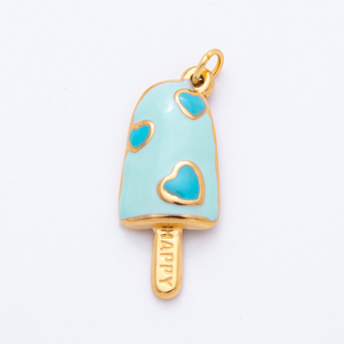 Stainless Steel Blue, Pink, Purple, Multicolor Enamel Popsicle Ice Cream Charm | J448 J452 - DLUXCA