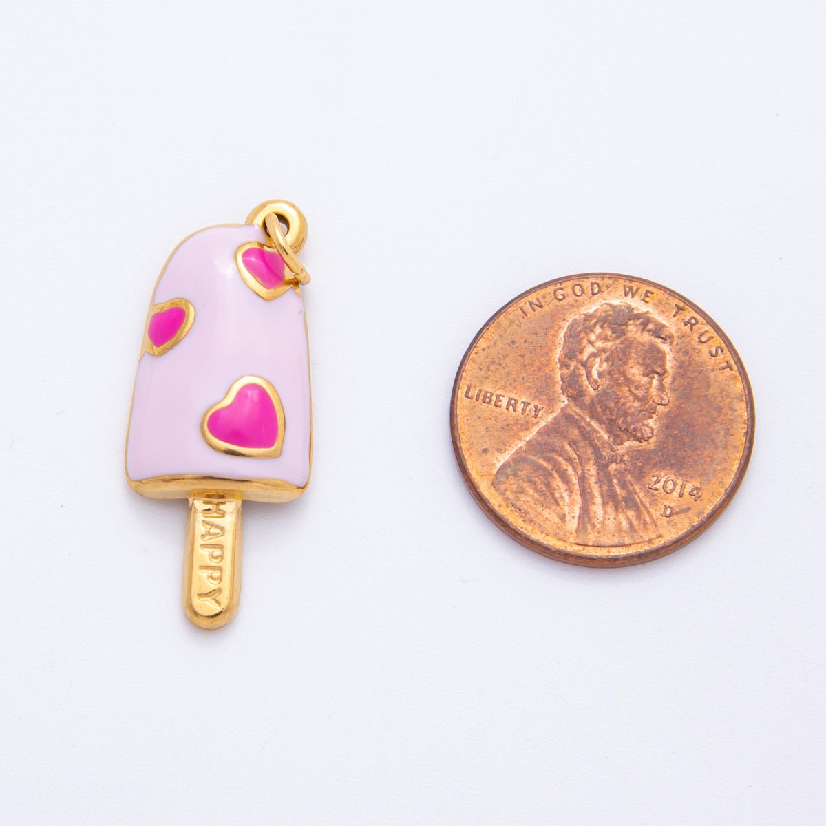 Stainless Steel Blue, Pink, Purple, Multicolor Enamel Popsicle Ice Cream Charm | J448 J452 - DLUXCA