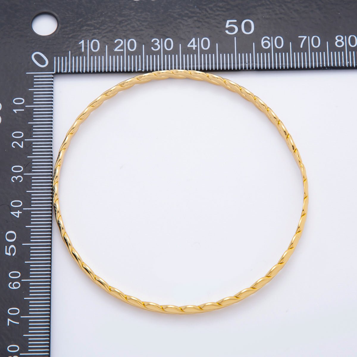 Stainless Steel Braided Weave Round Bangle Bracelet | WA - 3467 - DLUXCA