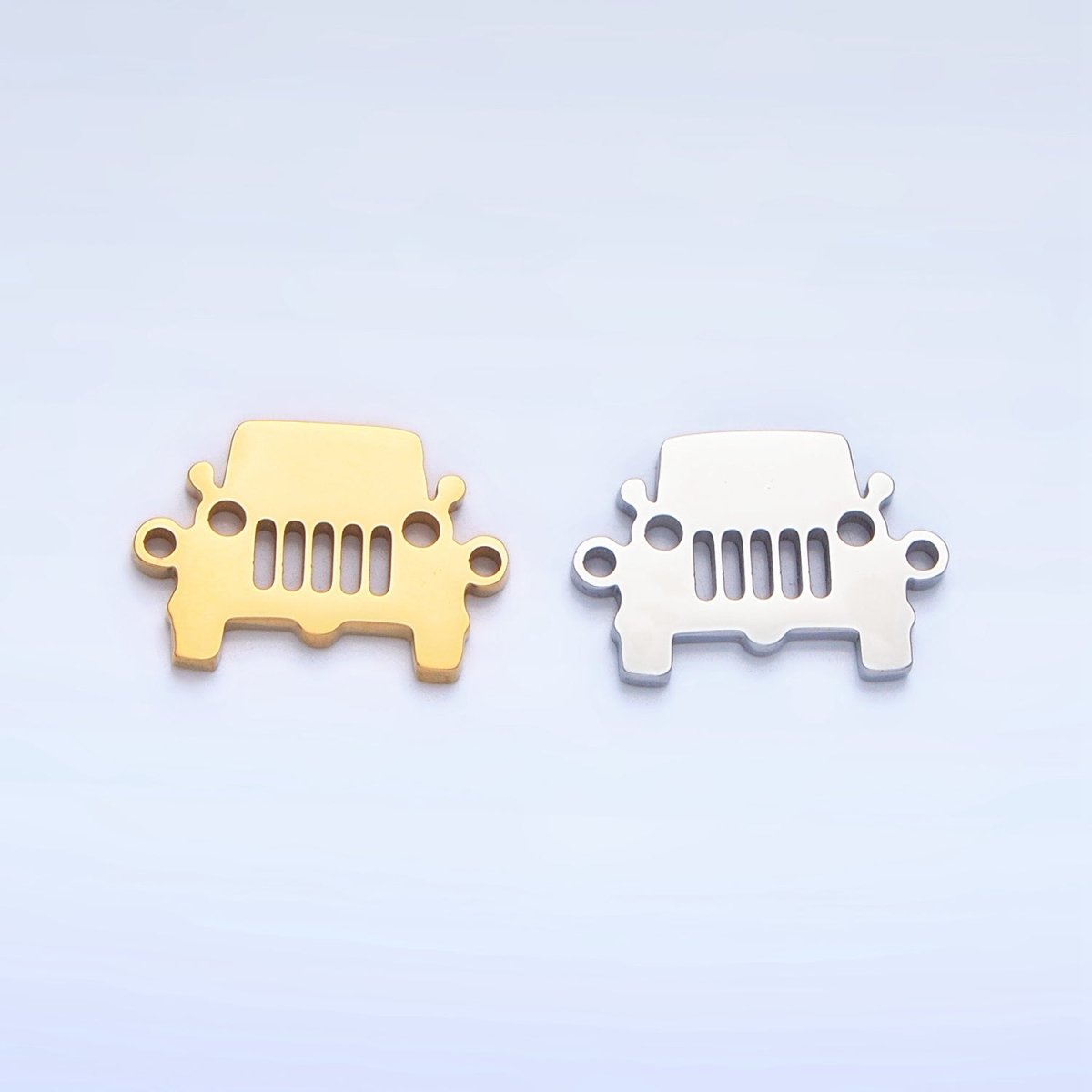 Stainless Steel Car Vehicle Charm Connector in Gold & Silver | G - 464 - DLUXCA