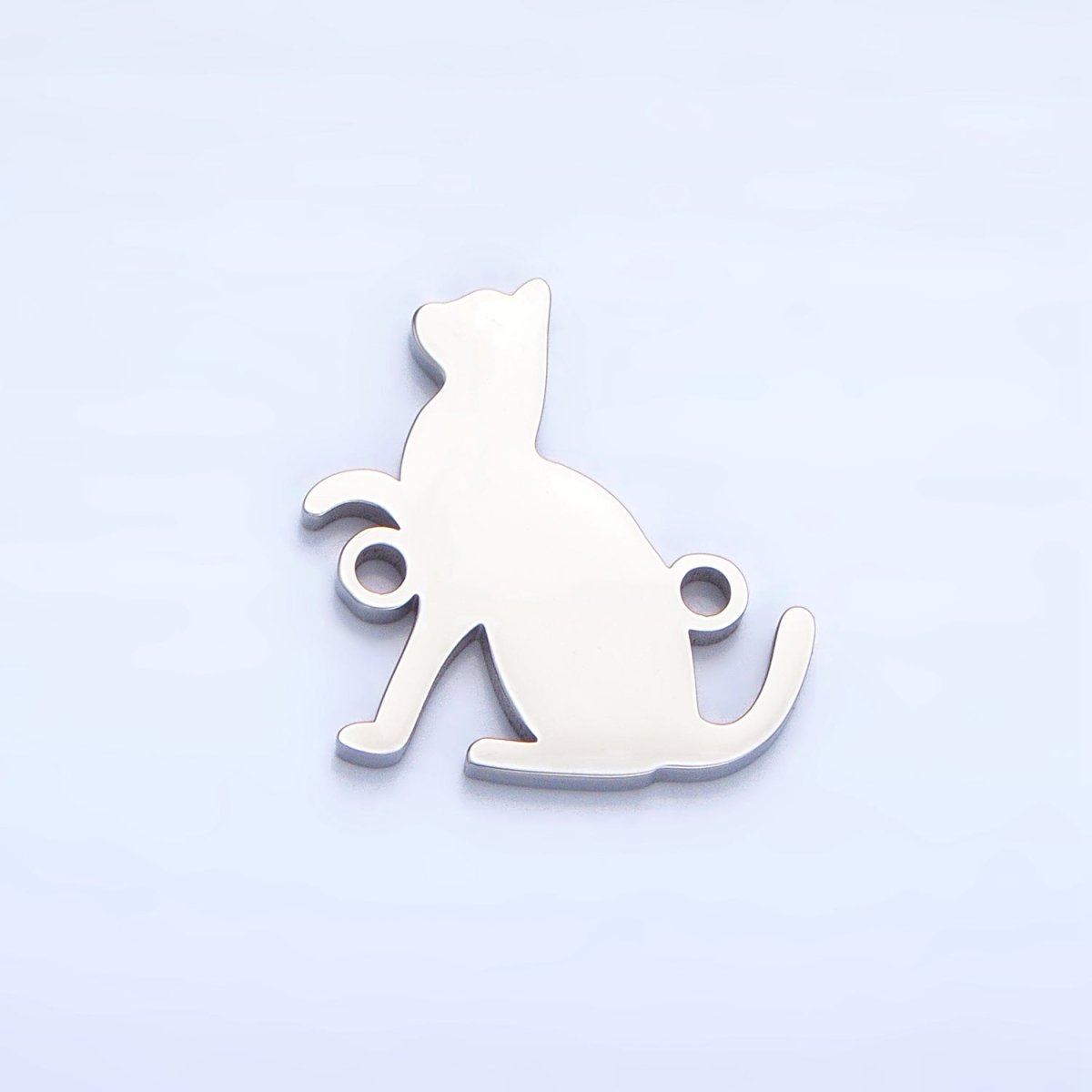 Stainless Steel Cat Kitten Pet Animal Connector in Gold & Silver | F281 - DLUXCA