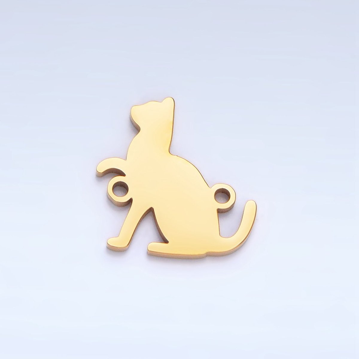 Stainless Steel Cat Kitten Pet Animal Connector in Gold & Silver | F281 - DLUXCA