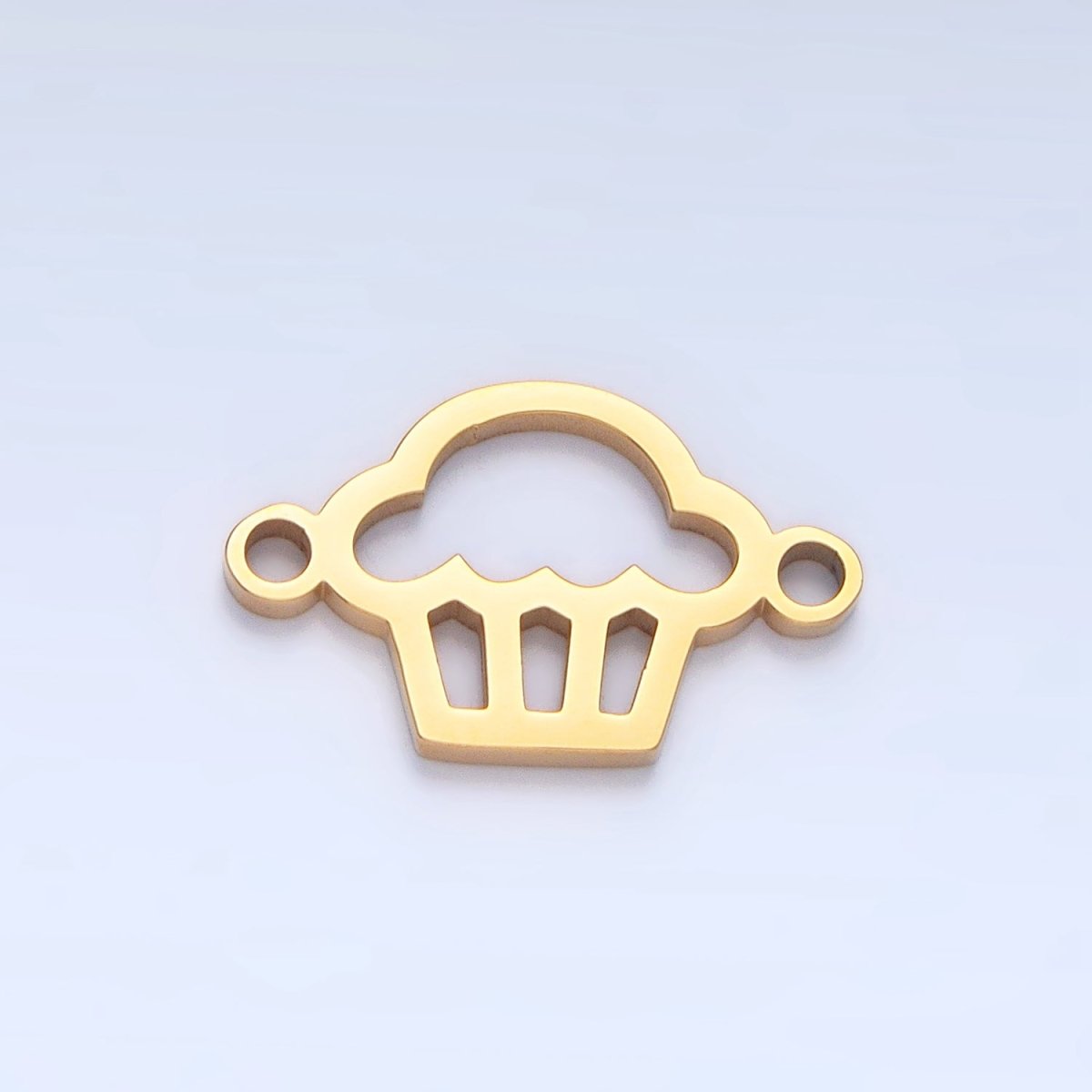 Stainless Steel Cupcake Muffin Desert Open Connector in Gold & Silver | F276 - DLUXCA