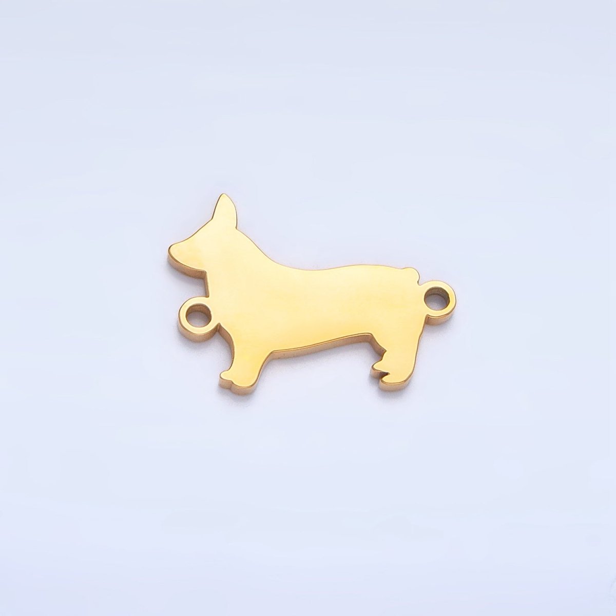 Stainless Steel Dog Pet Minimalist Connector in Gold & Silver | F272 - DLUXCA