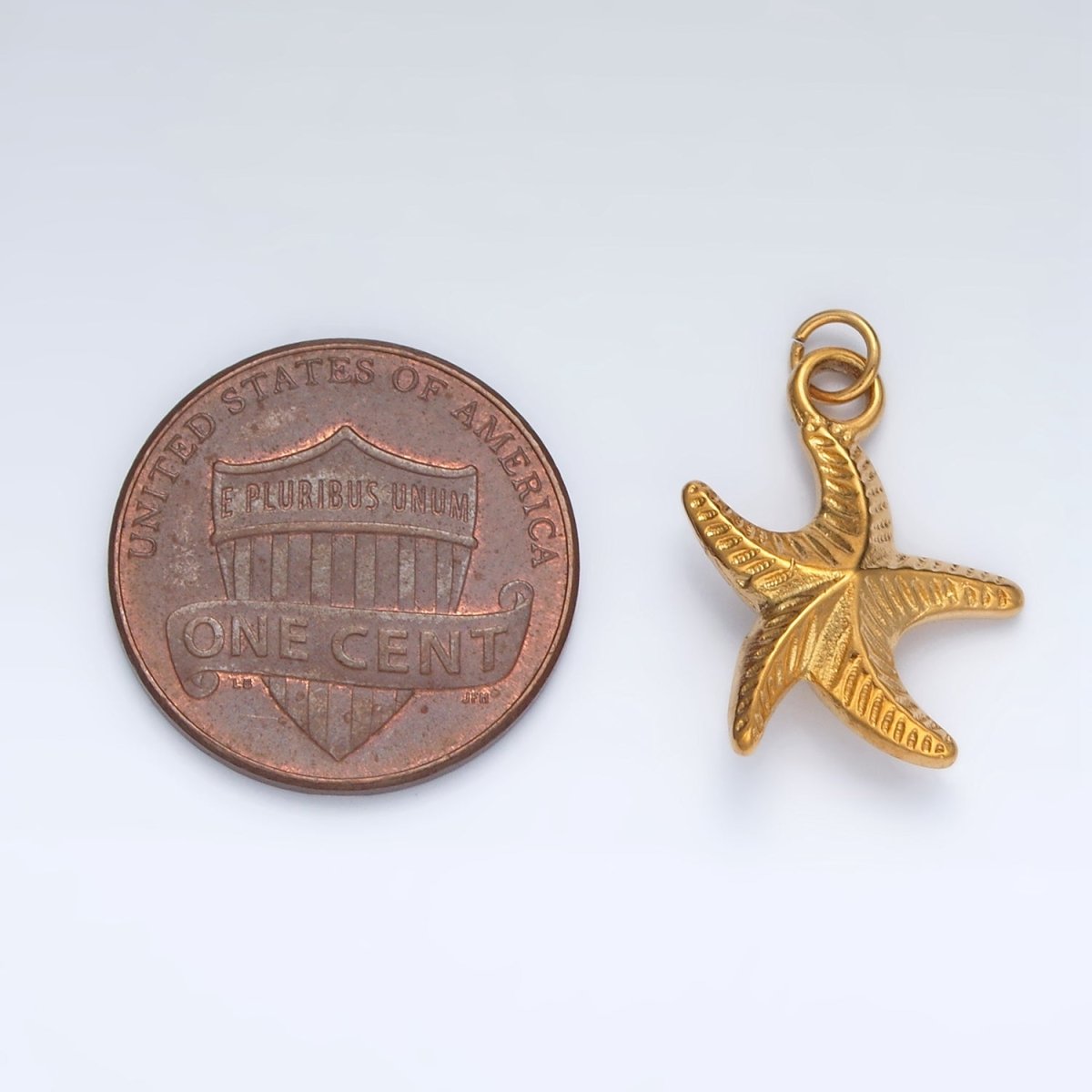 Stainless Steel Dotted Starfish Ocean Charm | P1047 - DLUXCA