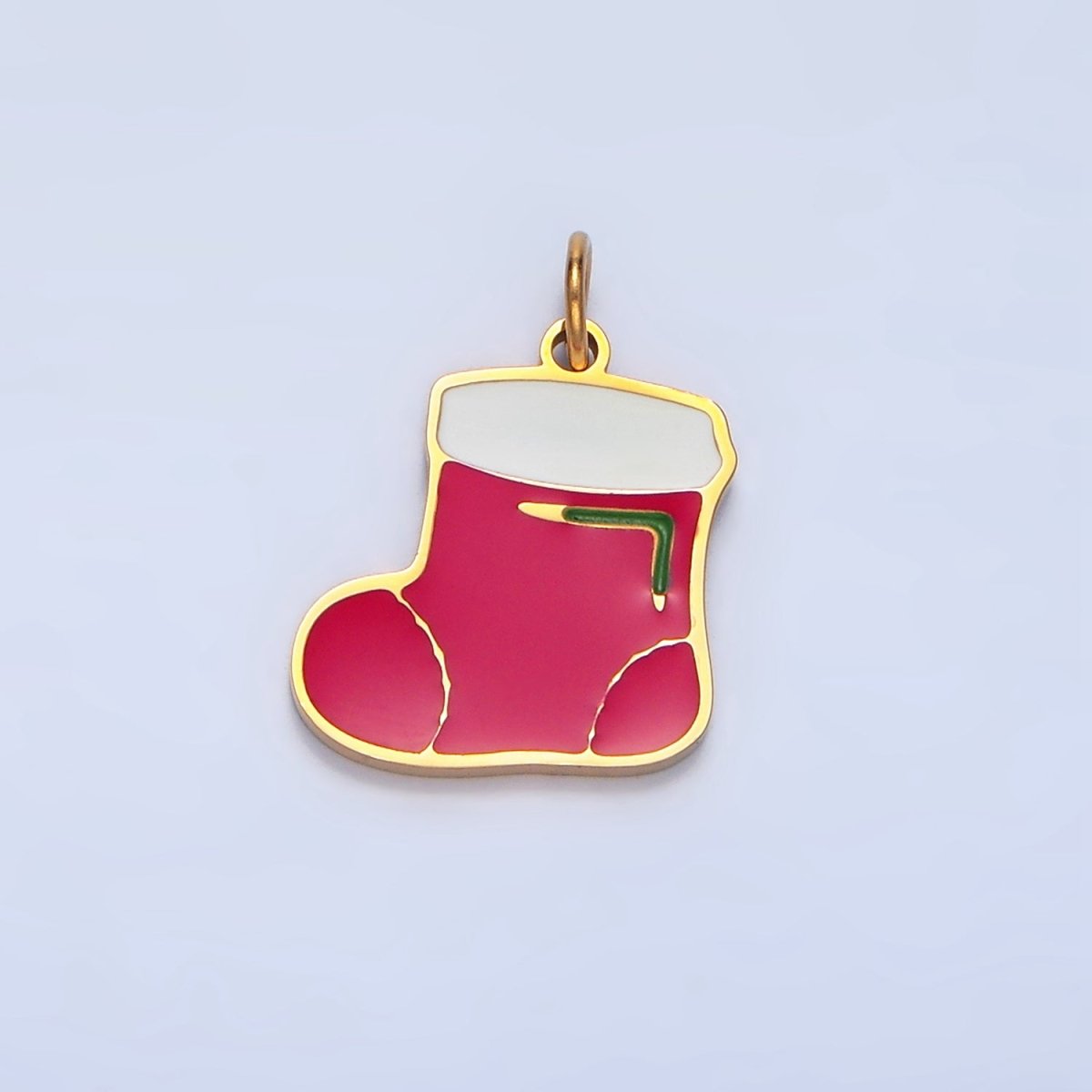 Stainless Steel Enamel Christmas Stockings Sock Holiday Charm | P1500 - DLUXCA