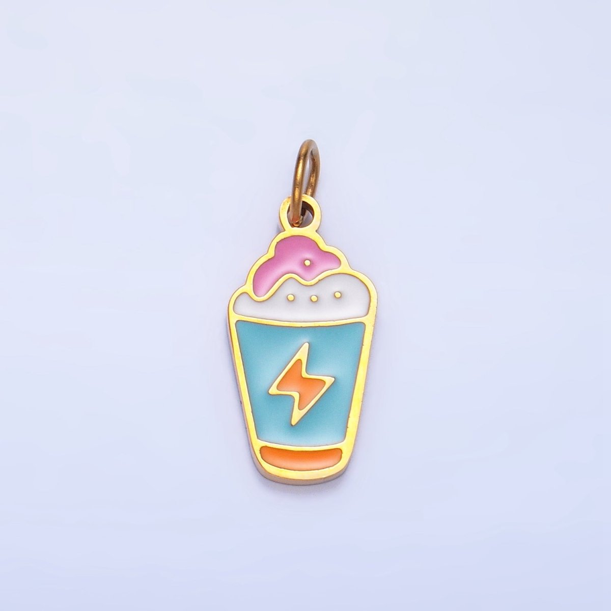 Stainless Steel Enamel Cold Drink Slushie Frappe Charm | P1533 - DLUXCA