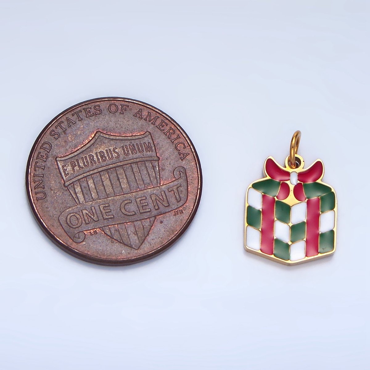 Stainless Steel Enamel Presents Gift Christmas Holiday Charm | P1505 - DLUXCA