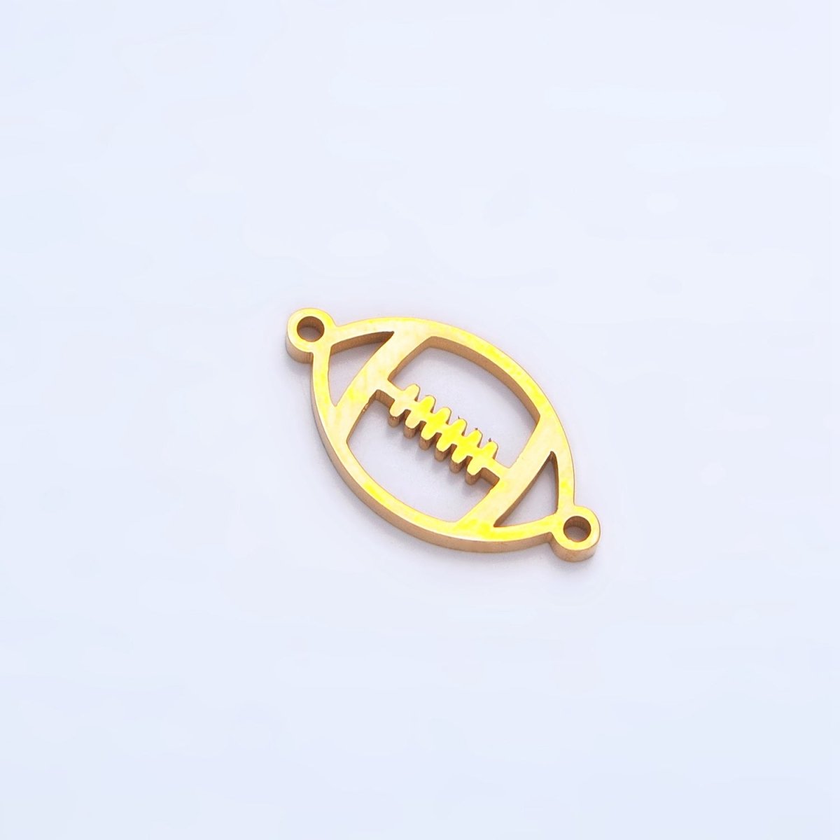 Stainless Steel Football Sports Charm Connector in Gold & Silver | G - 463 - DLUXCA