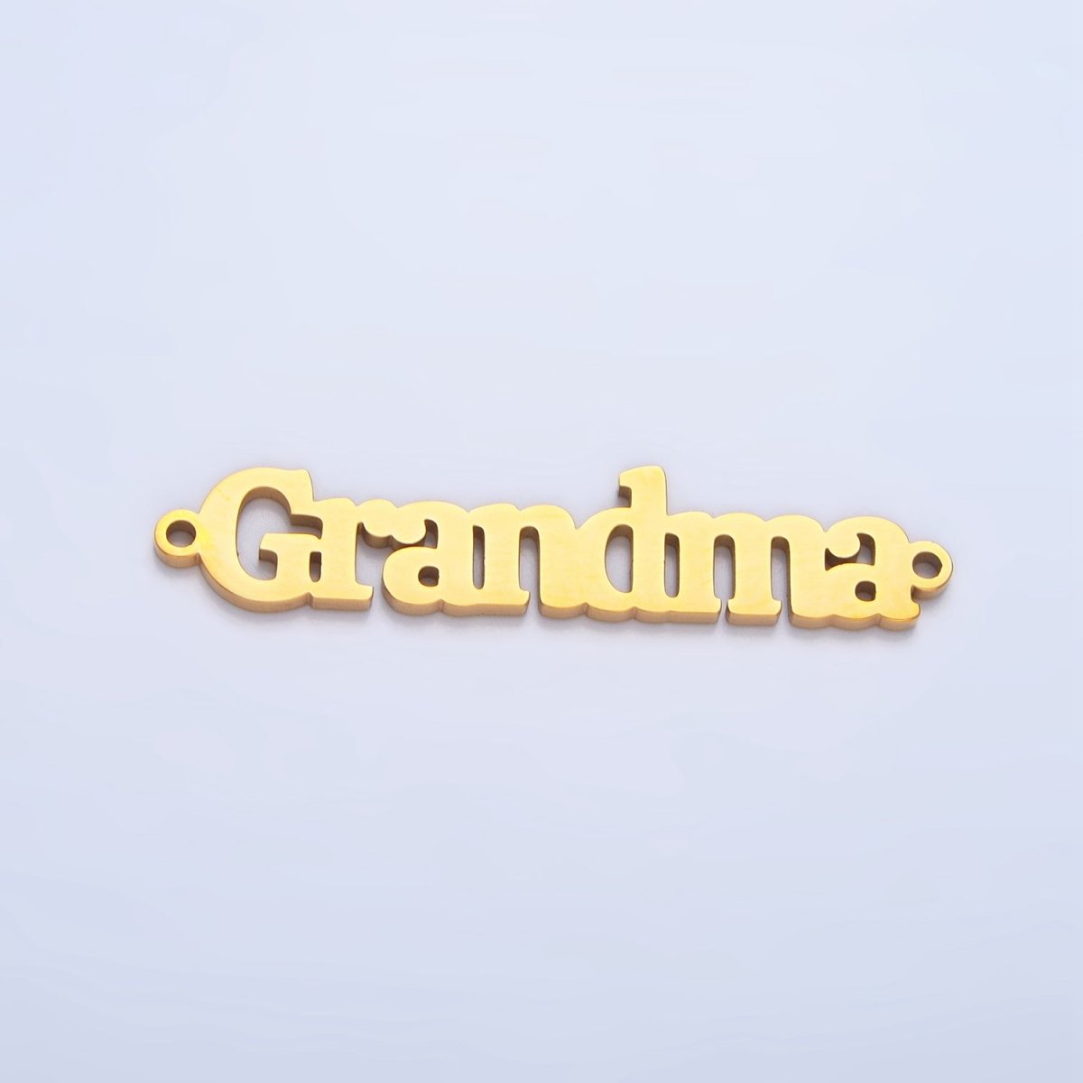 Stainless Steel "Grandma" Script Minimalist Connector in Gold & Silver | G456 - DLUXCA