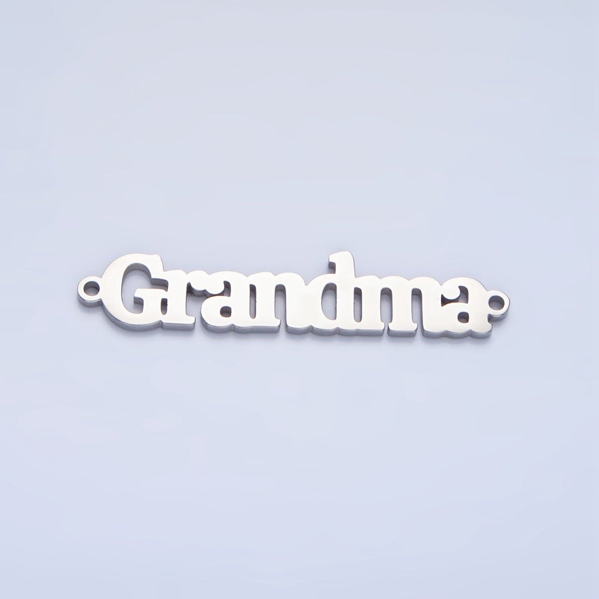 Stainless Steel "Grandma" Script Minimalist Connector in Gold & Silver | G456 - DLUXCA