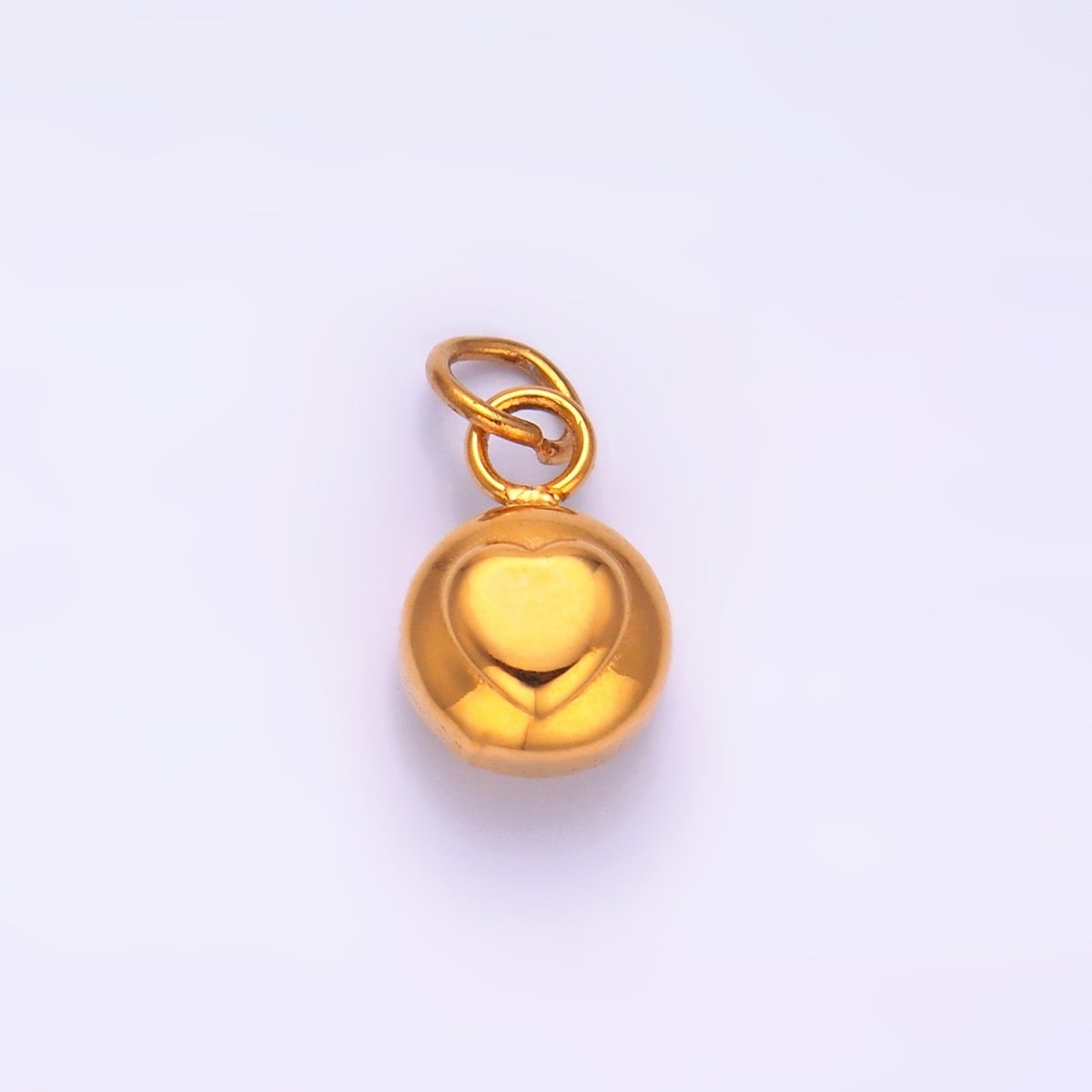 Stainless Steel Heart Love Round Charm | P754 - DLUXCA