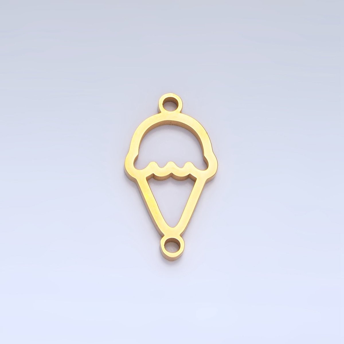 Stainless Steel Ice Cream Dessert Charm Connector in Gold & Silver | G - 465 - DLUXCA