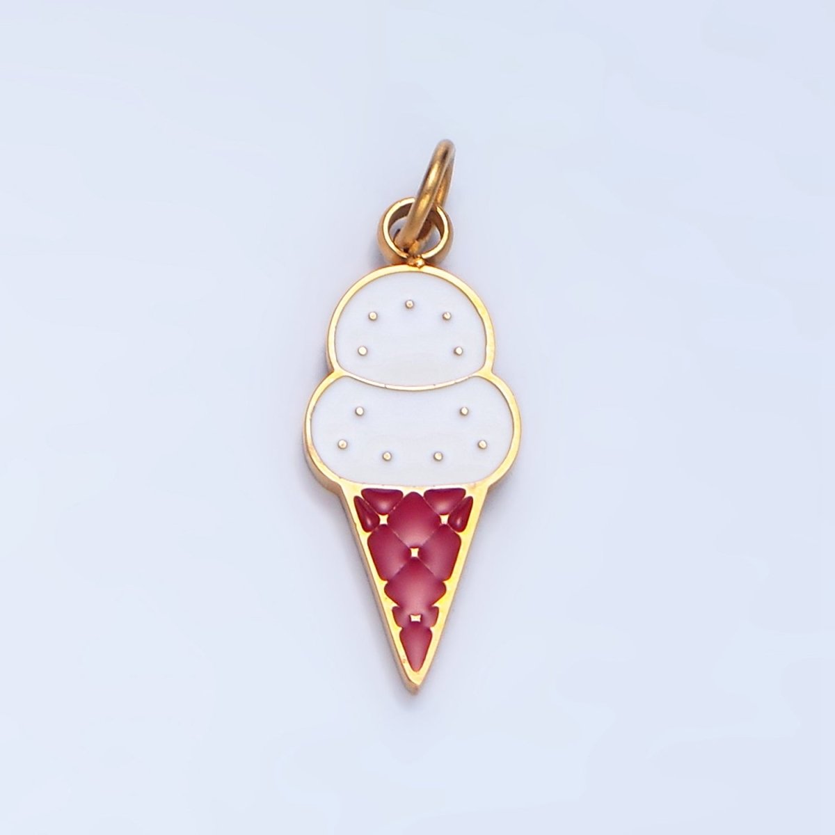 Stainless Steel Ice Cream Enamel Christmas Holiday Charm | P1501 - DLUXCA