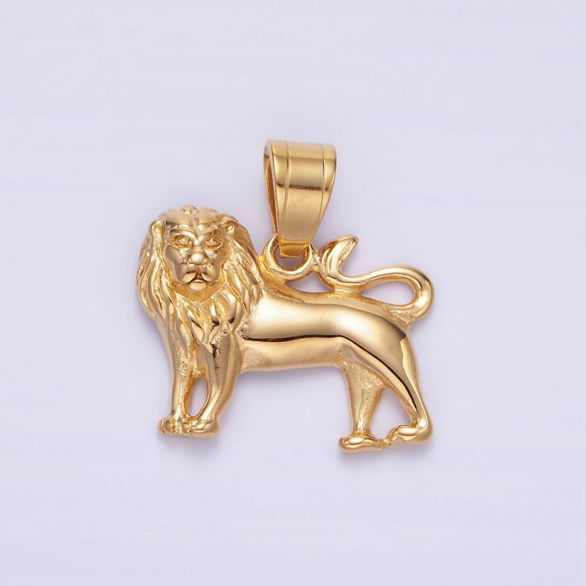 Stainless Steel Lion Safari Animal Pendant | P1458 - DLUXCA