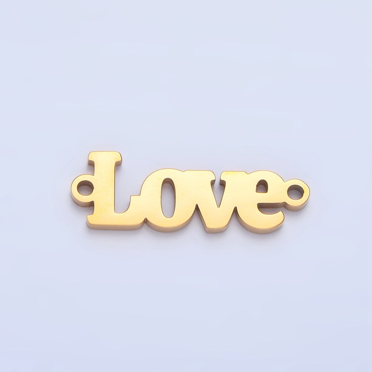 Stainless Steel Love Word Charm Connector in Gold & Silver | F - 268 - DLUXCA