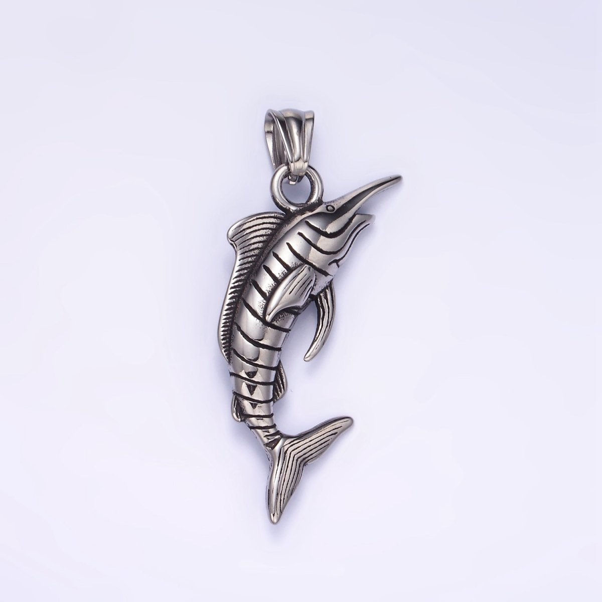 Stainless Steel Marlin Fish Charms Pendant in Gold & Silver | P1441 P1442 - DLUXCA