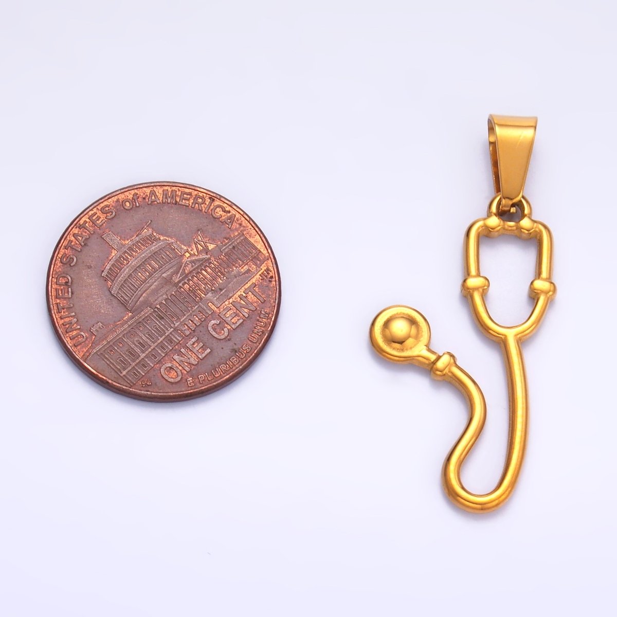 Stainless Steel Medical Stethoscope Pendant | P716 - DLUXCA